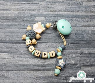 Personalisierte Schnullerkette mit Namen / Namenskette Baby